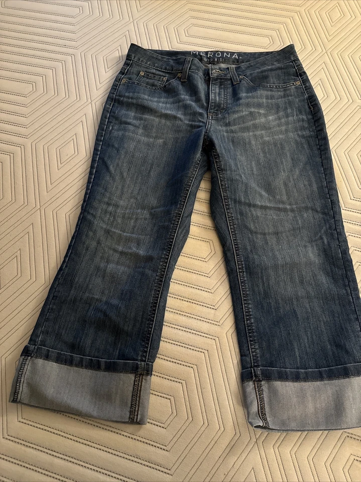 Usado en excelente estado ** 2 pares de pantalones capri para mujer ** Talla 10 Foto 3 de 4