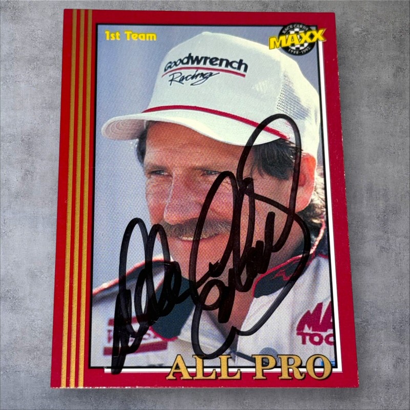 Dale Earnhardt NASCAR HOFer ALL PRO signed card 1992 MAXX #231 VINTAGE CHAMPION