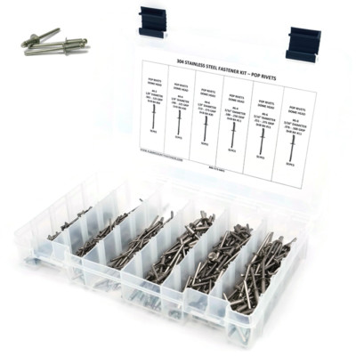 4-6 0.313-0.375 POP Rivet 18-8 Stainless Steel Qty-100 1//8 x 3//8 Gap