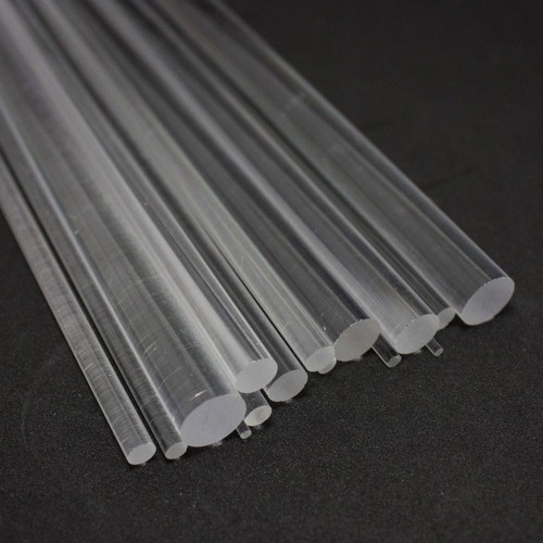 Clear Acrylic Perspex Round Rod Circular Bar Square Rod Bar 100/200/300mm Length - Bild 3 von 11