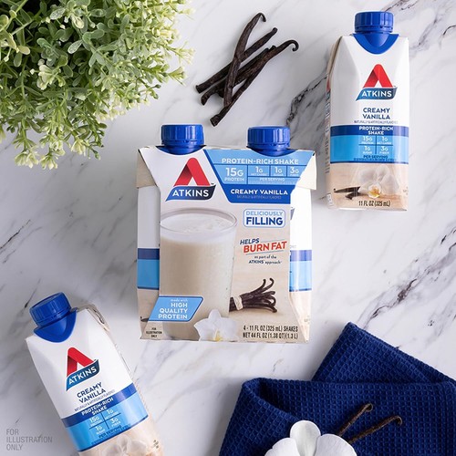 Atkins Creamy Vanilla Protein Shake 15g Protein 12 Ct Keto Friendly Same Day Shi - Picture 7 of 14
