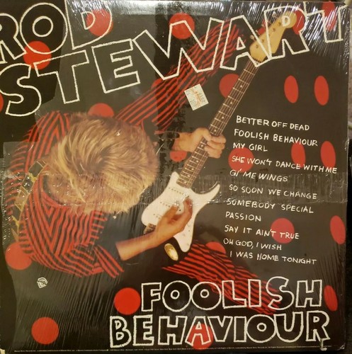 Rod Stewart Foolish Behavior with Poster LP Record Album Original Vinyl VTG 1980 - Foto 2 di 10