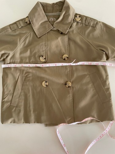 New Zara Kids Girls size 5-6 Yr Olive Green Rare Coat Jacket Trench Spring Fall - Picture 9 of 10