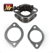 EMUSA 2.5 " to 3" 2-Bolt Straight SS Pipe Flange Adapter Kit + 2x Flange Gasket