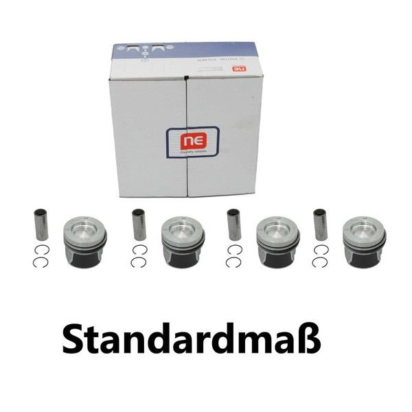 4X Kolben Standardmaß FüR Vw 1.6 Tdi Cay Cln Ne 130050002500 03L107065J-image