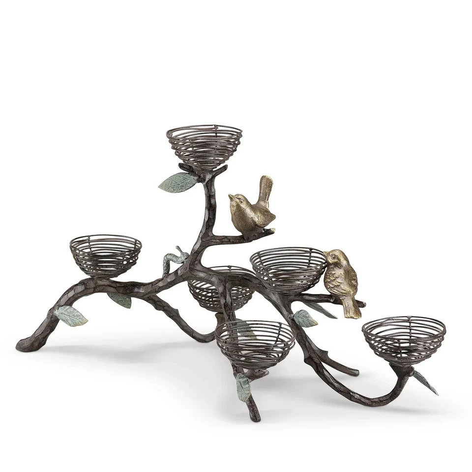 Потрясающие разноцветные алюминиевые подсвечники канделябры птицы и гнезда - Изображение 4 из 4