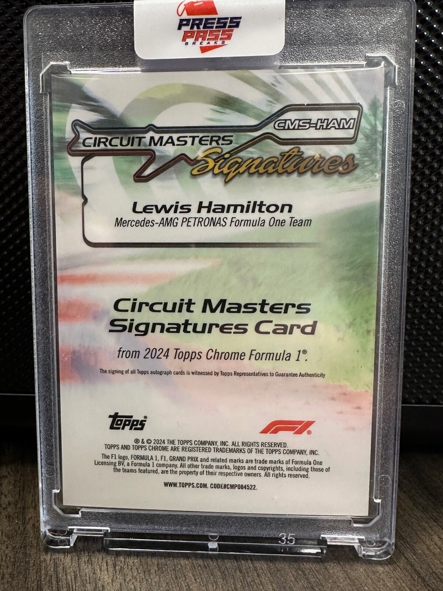 TOPPS F1 LEWIS HAMILTON ハミルトン 世界199枚限定 2024 Topps Chrome Formula One F1 CMS-HAM Lewis Hamilton Auto