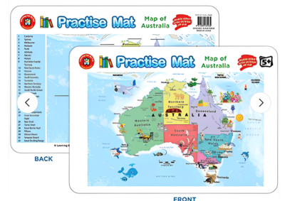 Learning Can Be Fun Practise Mats: Alphabet, Map of Australia & More