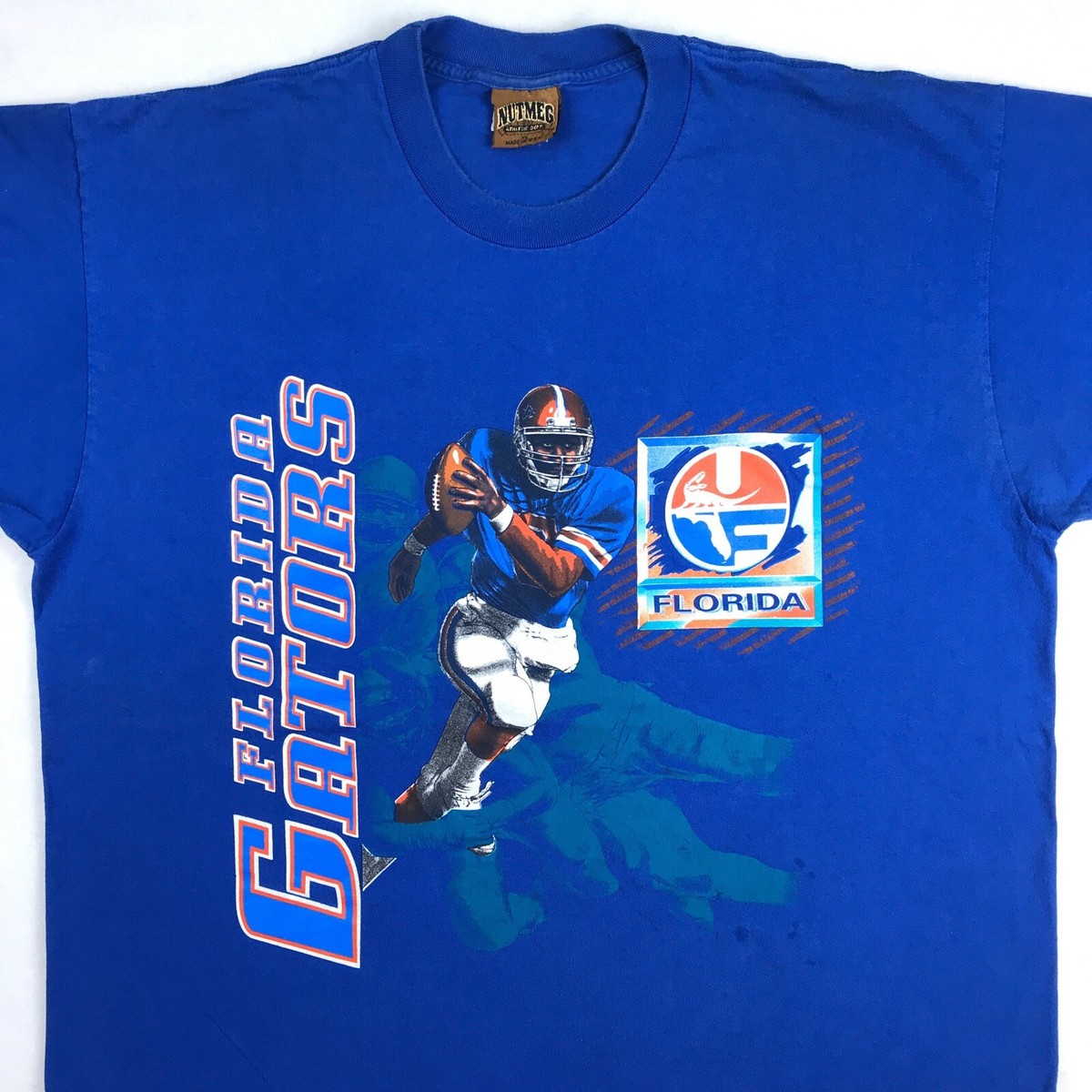 vintage 90s UNIVERSITY OF FLORIDA GATORS FOOTBALL NUTMEG T-Shirt 