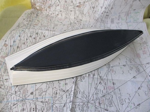 Legno BARCA A REMI Skif Dory CANOA modello barca a remi barca aprx 15" tema nautico legno - Foto 8 di 12
