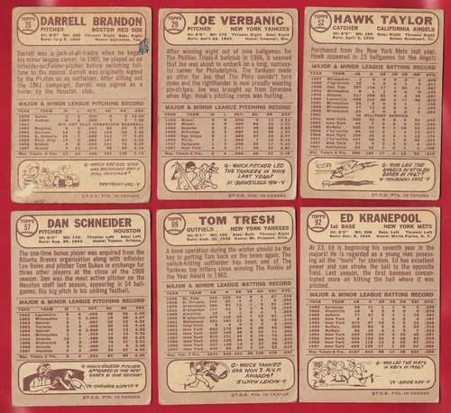 1965 1966 1967 1968 OPC O PEE CHEE TOPPS MLB BASEBALL CARD SEE LIST - Picture 141 of 173