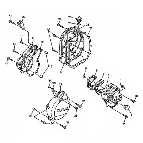 Visserie moteur de précision Inbus inox pour Yamaha YZF 600 Thundercat