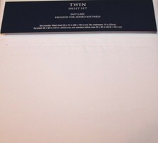 Colormate Three Piece Twin Sheet Set - White