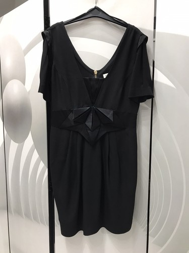 REDUCED Temperley London Black Short Dress Pleats & Front Origami 3D Size 12 - Picture 9 of 10