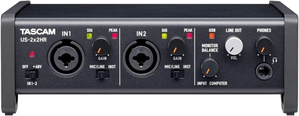 Tascam US-2x2HR Desktop 2x2 USB Type-C Max 24bit/192kHz Audio/MIDI Interface NEW - Image 2 of 4