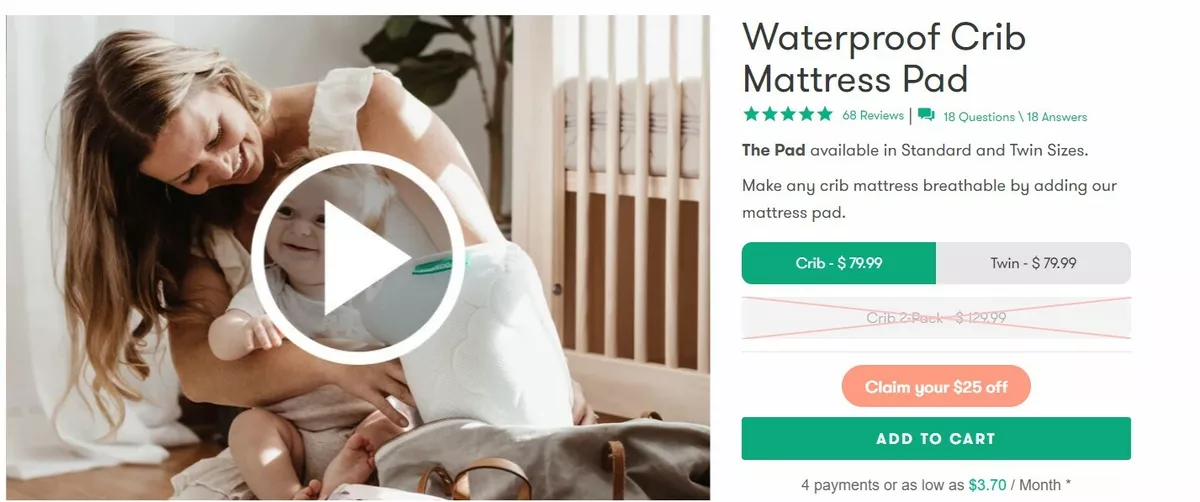 Newton waterproof crib mattress cheap cover