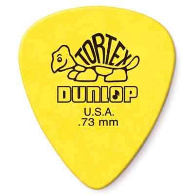 Jim Dunlop Guitar Tortex Picks .73 mm Yellow Picks 72 Pack Standard 418R73
