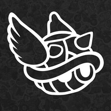 Super Mario Kart Blue Shell Logo Die Cut Vinyl Decal Sticker Car Window Laptop