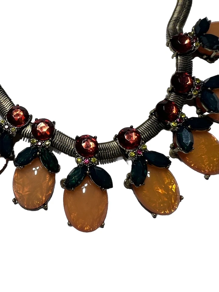 "Collar BaubleBar ámbar opaco azul marino y rosa estilo escarabajo 16""+3""" Foto 3 de 4