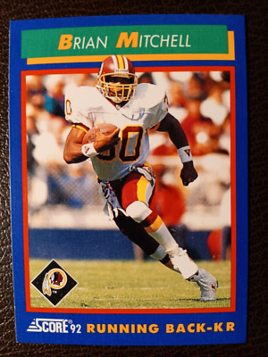 BRIAN MITCHELL WASHINGTON REDSKINS 1992 SCORE FOOTBALL CARD #67