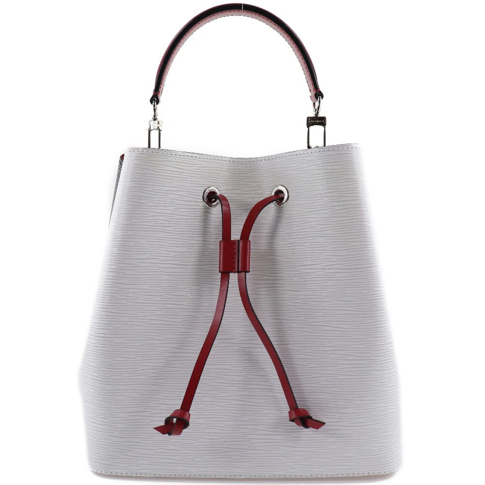 LOUIS VUITTON M55394 2WAYShoulder Neonoe Handbag White / black / red Epi  L