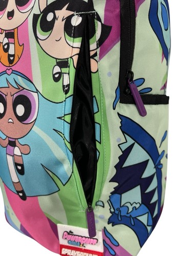 SPRAYGROUND POWERPUFF GIRLS MONSTER SHARK BACKPACK BOOK BAG RARE - Picture 9 of 13