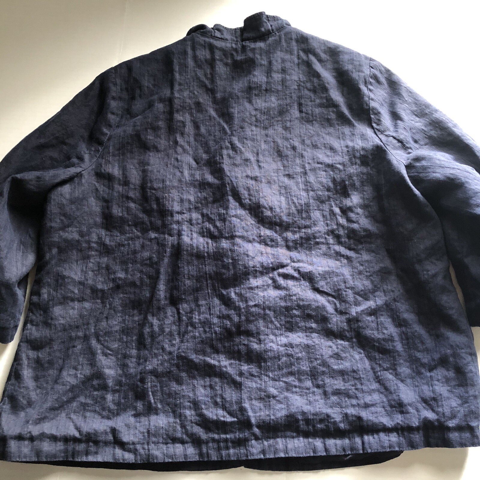 Coldwater Creek Dark Blue Linen Topper Jacket 20/22 A664 eBay