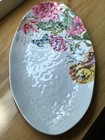 Michel Design Works Melamine Serving Platter Tray Colorful Botanic Floral 19x10