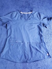 Med Couture Scrub Top Shirt Women's Medium Navy Blue Short Sleeve