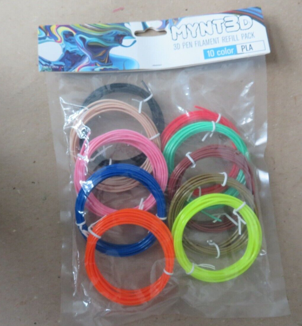MYNT3D PLA 3D Pen Filament Refill Pack 10  NEW