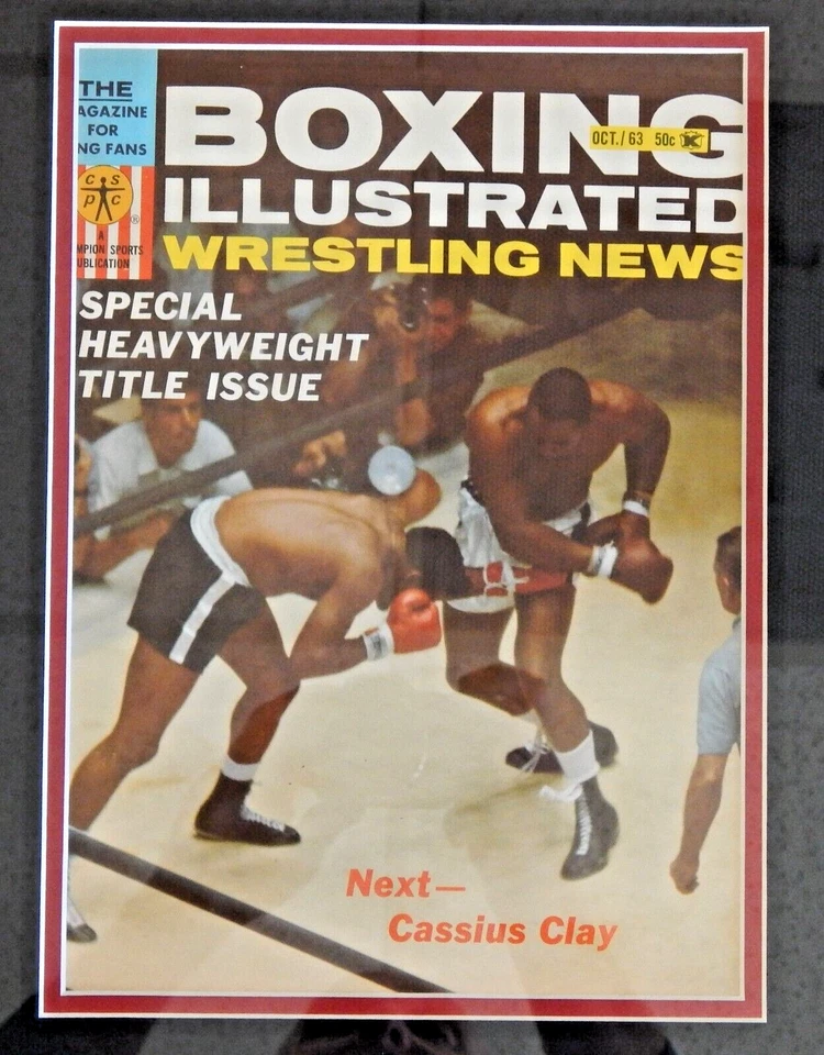 Sonny Liston Vs Floyd Patterson 1963 Boxing Illustrated Magazine - Framed 20x14 - Image 2 of 4
