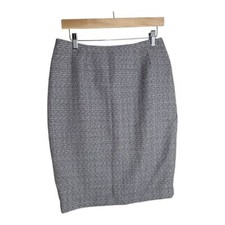ANN TAYLOR Women's Gray Tweed Pencil Skirt Size 6