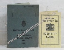 1940's-WW2-Reenactment MusuemReplica TRAVEL DOCUMENT-ID CARD 2 piece set