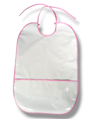 NEU ERWACHSENE 100 % PVC GROSSES LÄTZCHEN FÜTTERUNGSLÄTZCHEN WASSERDICHT ABWISCHBAR.