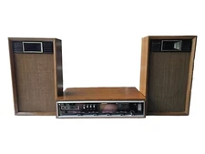 Sound Design 8 Track Player AM/FM Radio W/Speakers TESTED & WORKING Model 4494C