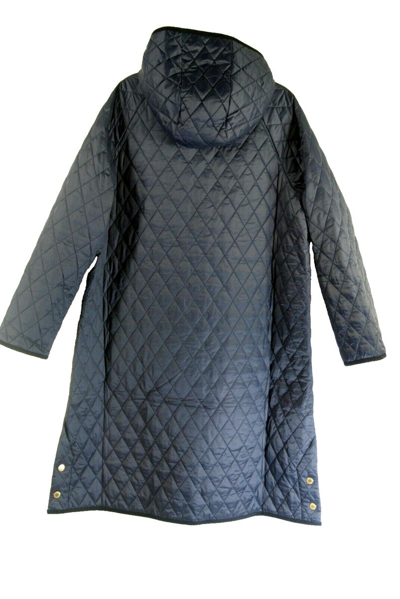 NEW Barbour Harmby Hooded Light Quilt Coat Navy Size US 2X #LT10