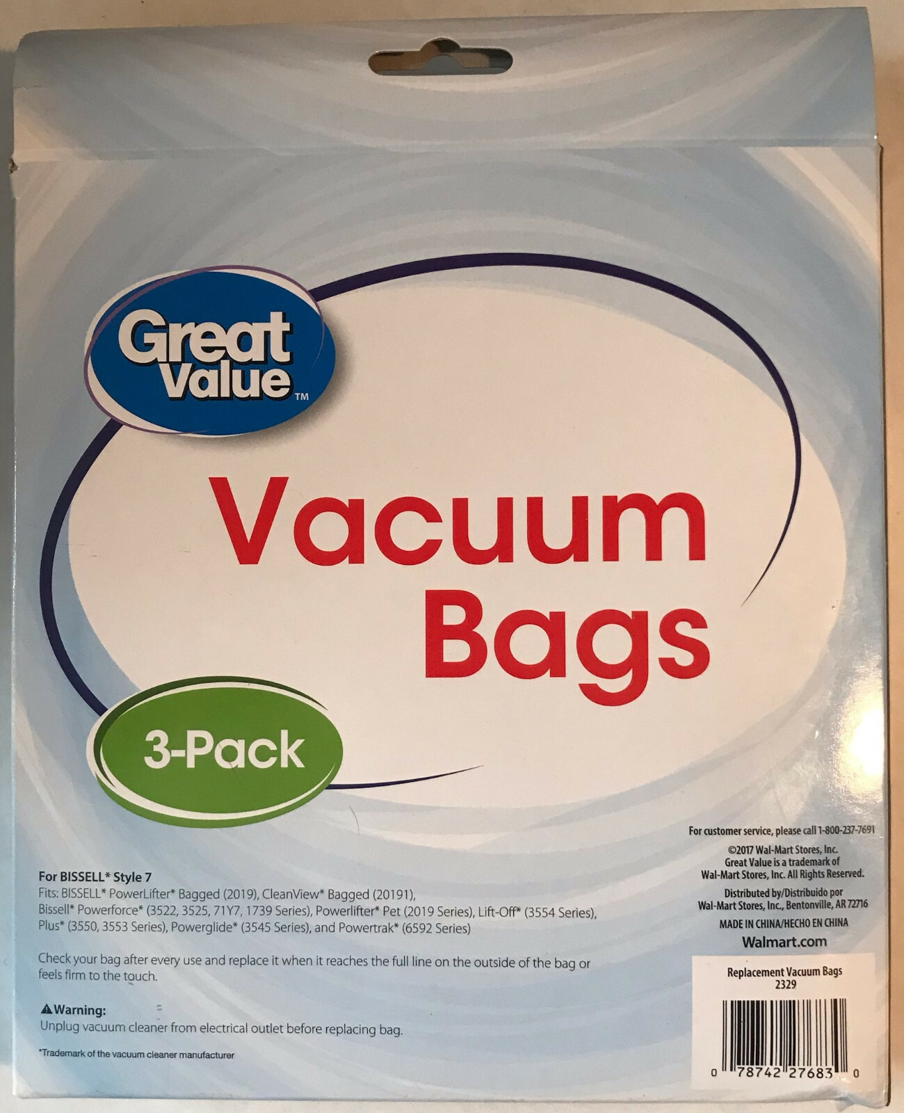 Great Value Vacuum Bags Bissell Style 7 