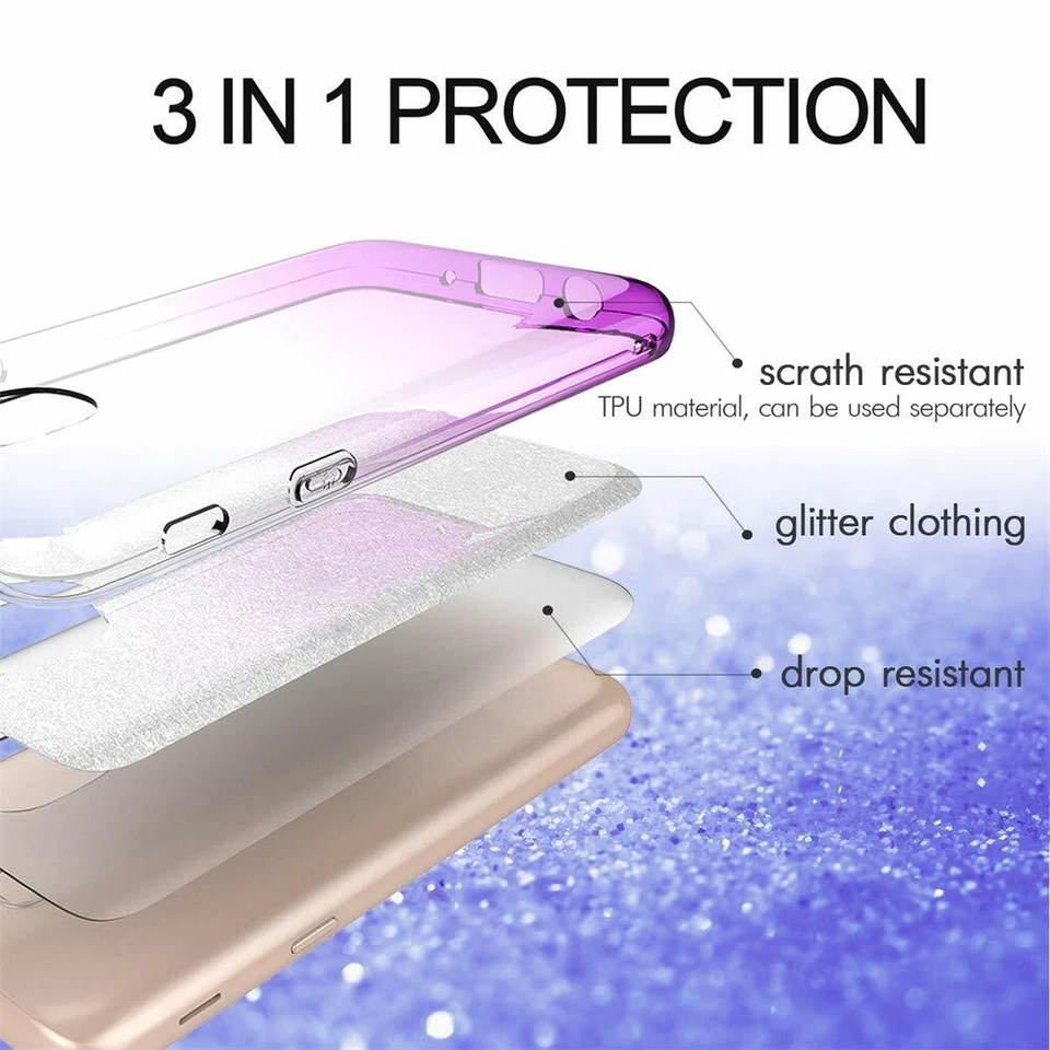 Funda protectora delgada TPU brillante para teléfono Samsung Galaxy J3 Achieve/Star 2018 Foto 3 de 4