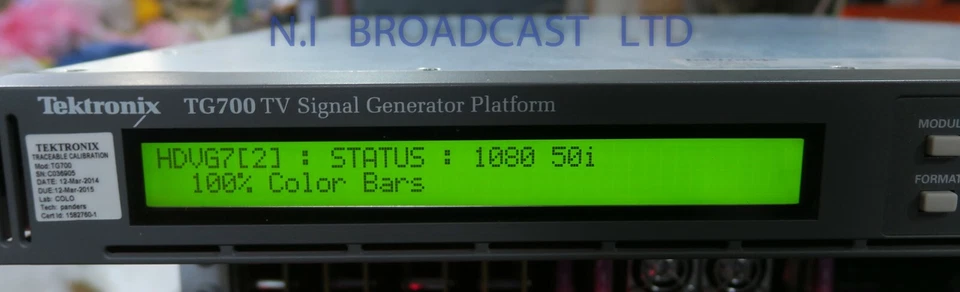 1x tektronix tg700 master SPG with HDSDI high definition option and SDI test si - Image 3 of 4