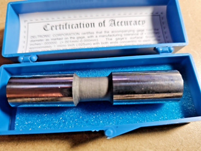 New DELTRONIC  Class X Plus Pin Gage: 0.6095  Dia, 2-1/2  Long
