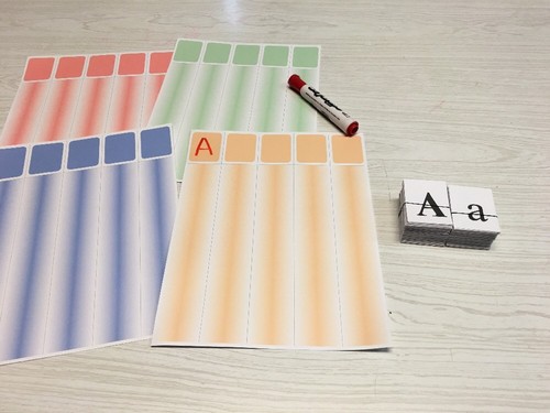 Upper & Lower Case Letter Sort - 4 Laminated Dry Erase Mats - 260 Letter Cards - Picture 10 of 10