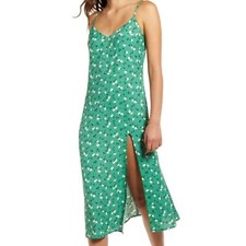 REFORMATION Crimini Dress In Pico Green Floral