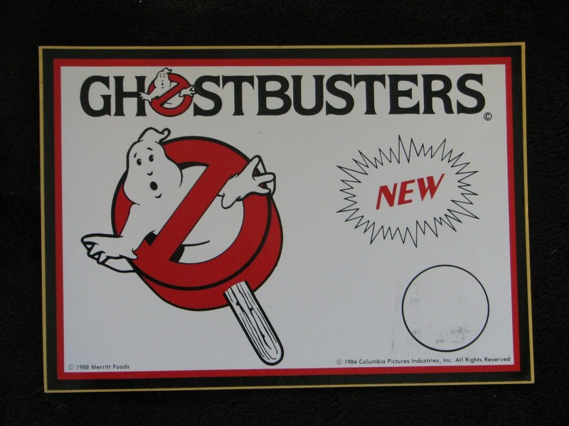 VINTAGE 1980'S ORIGINAL/VINTAGE 8" X 6" "GHOSTBUSTERS" VINYL SIGN. NM/MINT. RARE