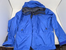Patagonia Torrentshell Jacket Kids Size XL 14 Full Zip Blue Snap Button