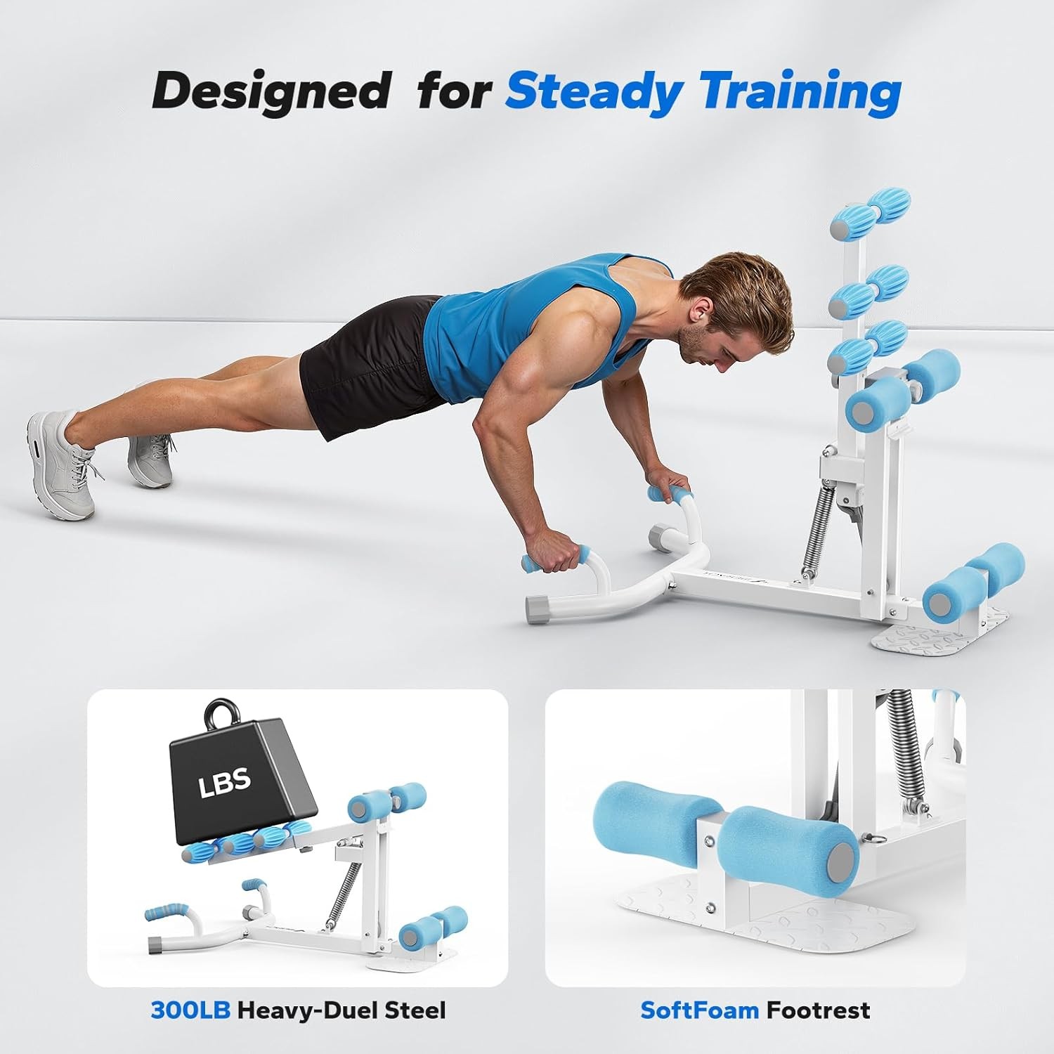 MERACH Deep Squat Machine Core & Leg Exercise Push Up Workout Equipment Home Gym