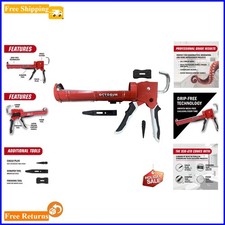 Comfort Grip Caulk Gun, Steel Frame, Gator Trigger - 10oz Style and Efficiency