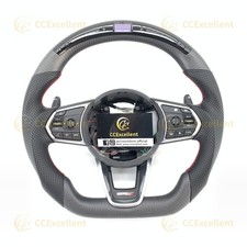 Per 2021-2025 Acura TLX Type S A Spec Volante LED in vera fibra di carbonio opaco