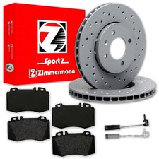 Zimmermann SPORT BREMSSCHEIBEN+ BELÄGE VORNE für MERCEDES E-KLASSE W211 CLS C219