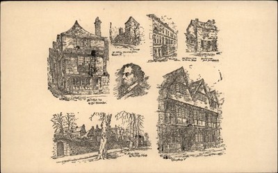 David Copperfield Dickens London England vintage postcard p567