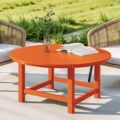 Patio Conversation Table, Tatio Accent HDPE Outdoor Weather Resistant, Round
